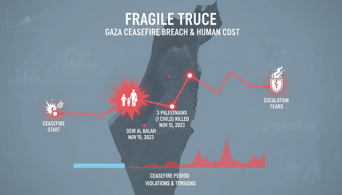 Israeli air strike in Gaza kills three Palestinians amid ceasefire