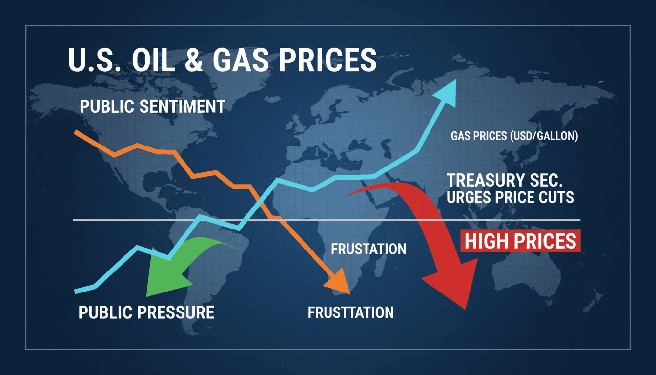U.S. Treasury Secretary urges oil and gas companies to lower prices amid public pressure