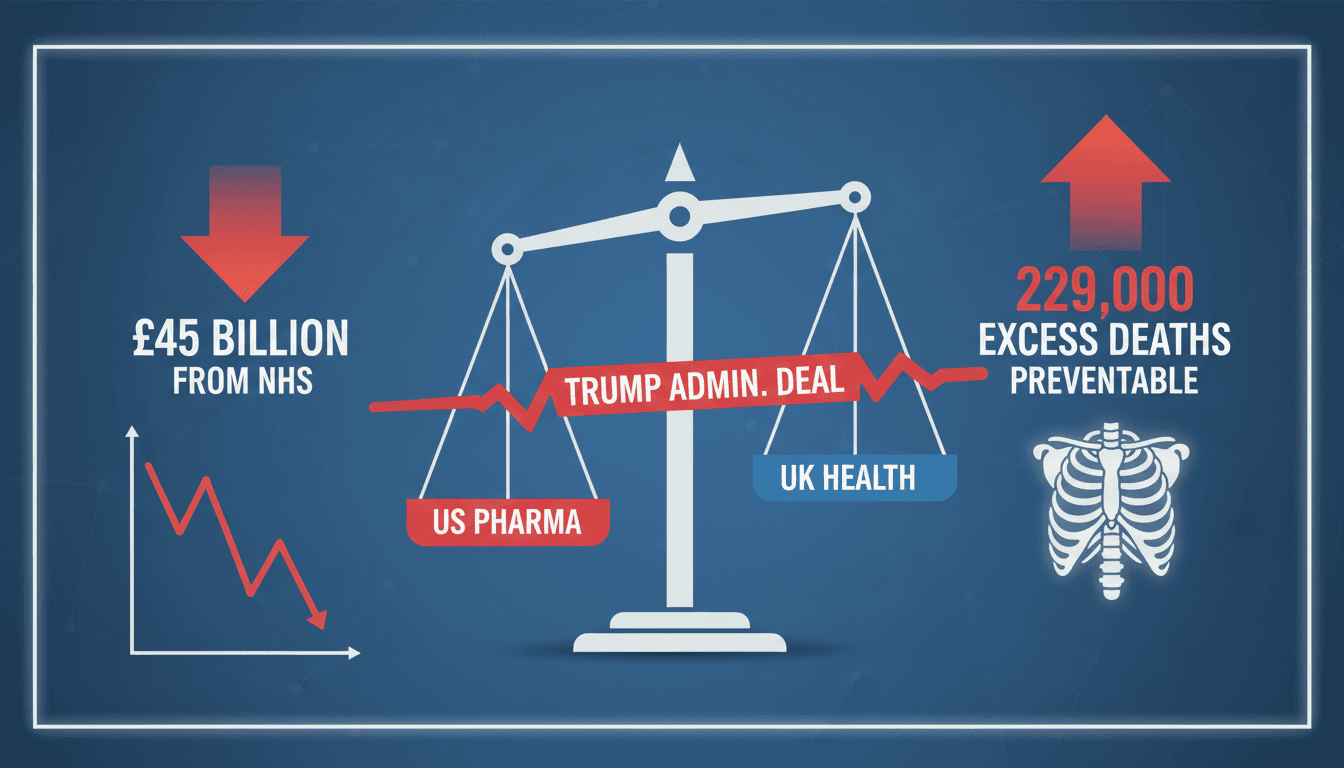 A graphic showing the impact of NHS funding diversion on public health in the UK.