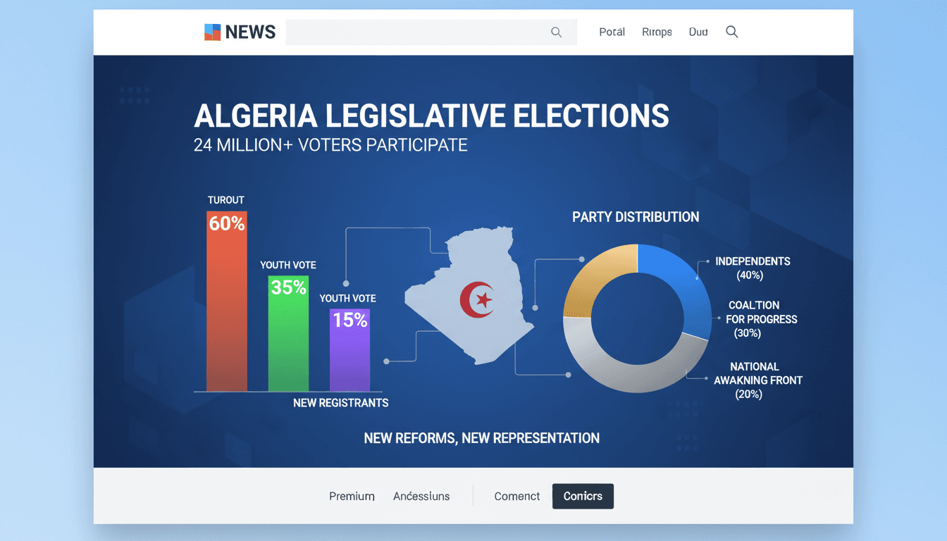 Voters casting ballots in Algeria's legislative elections
