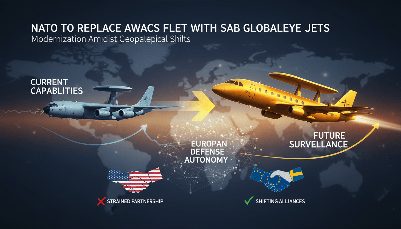 Saab GlobalEye jets in a NATO surveillance context