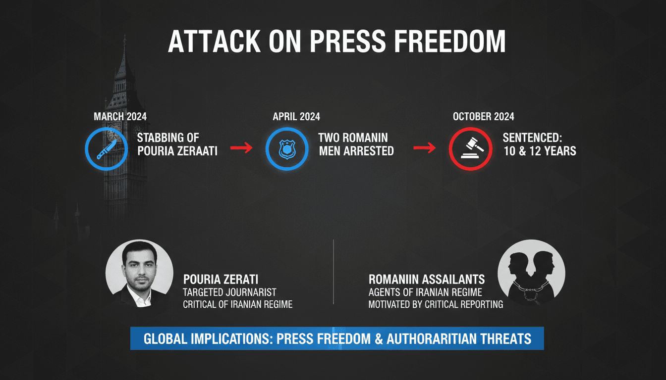 Two Romanian men sentenced for attacking Iranian journalist in London