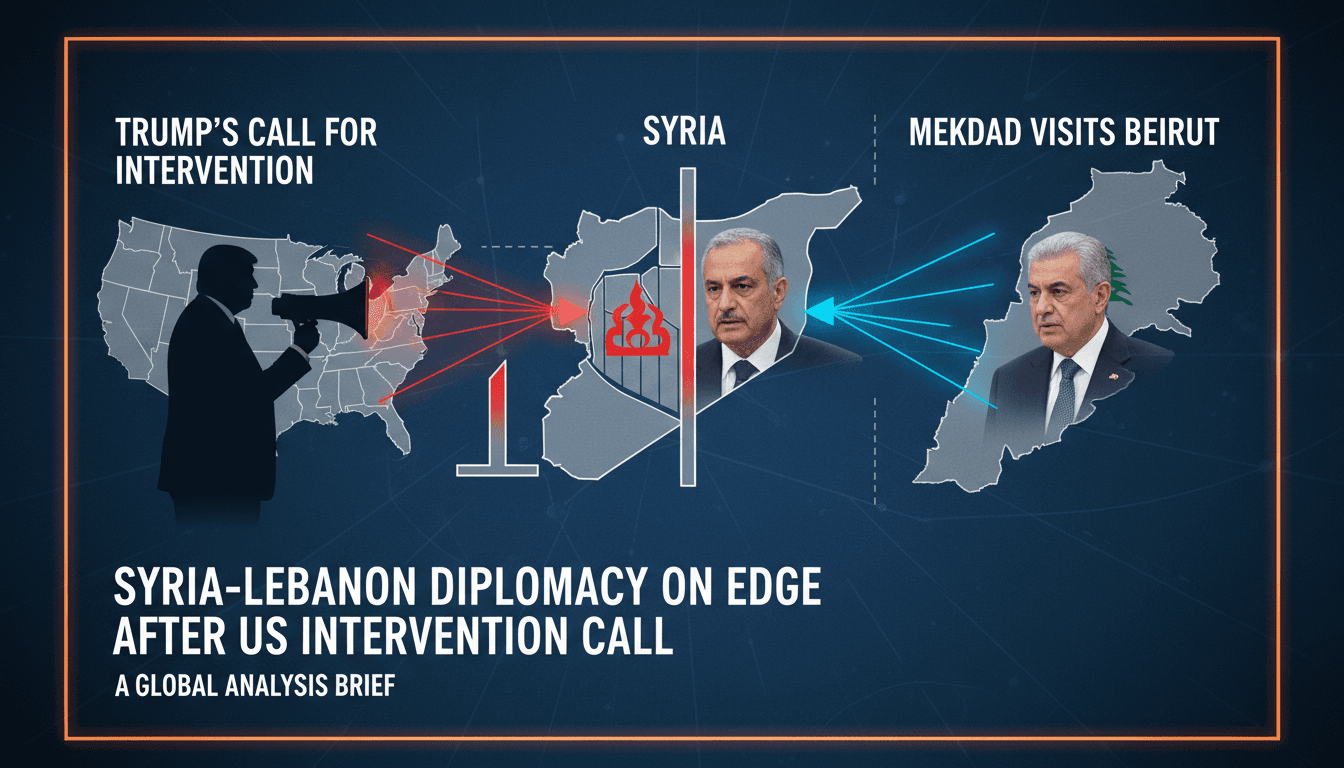 Syrian Foreign Minister Faisal Mekdad during his visit to Beirut