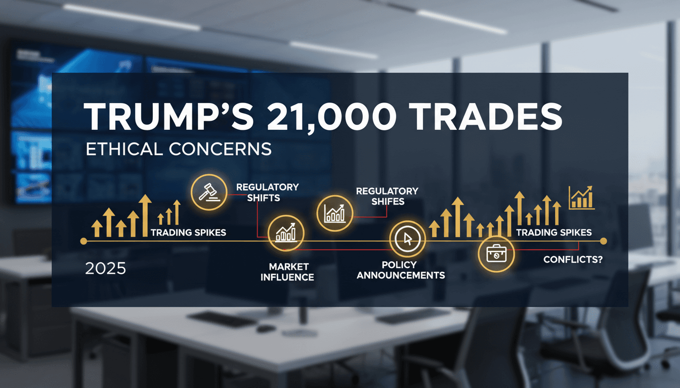 President Trump engaging in securities trading activities.