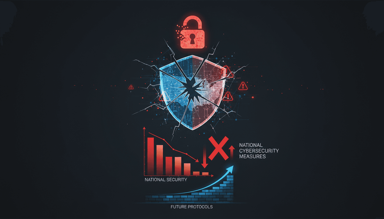 Illustration of cybersecurity breach impact on national security