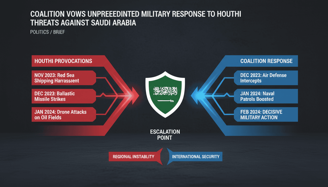 Coalition military response to Houthi threats against Saudi Arabia
