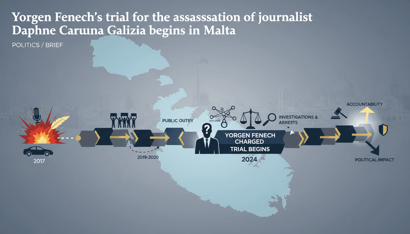 Yorgen Fenech's trial for the assassination of journalist Daphne Caruana Galizia begins in Malta