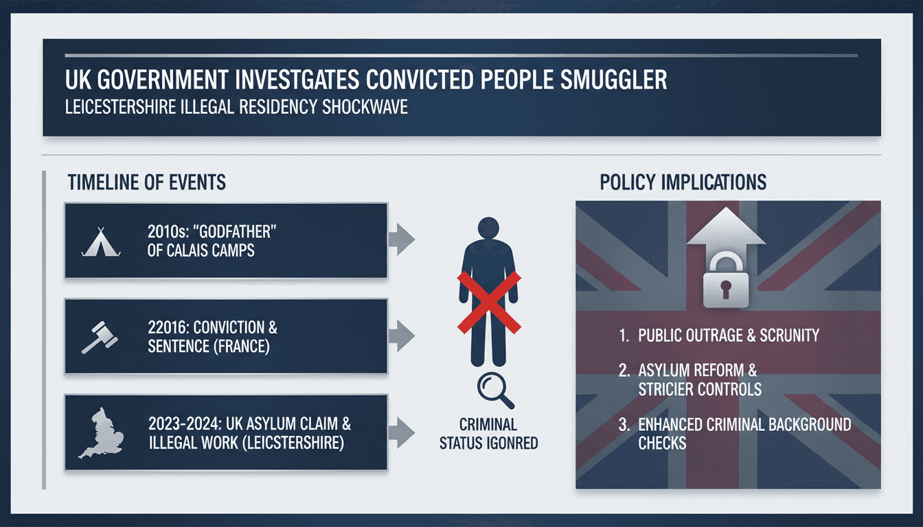 UK Government Investigates Convicted People Smuggler Living Illegally in Leicestershire