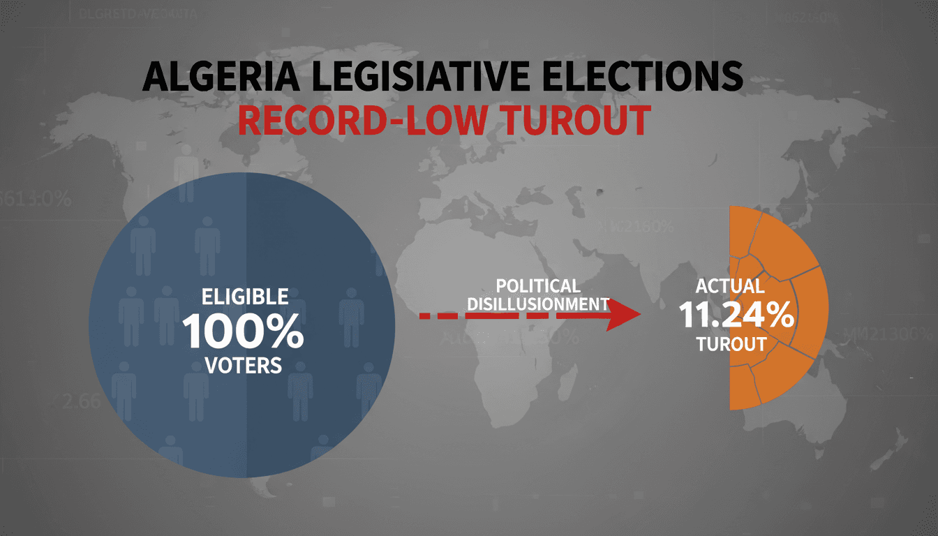 Algeria's legislative elections see record-low voter turnout amid political disillusionment