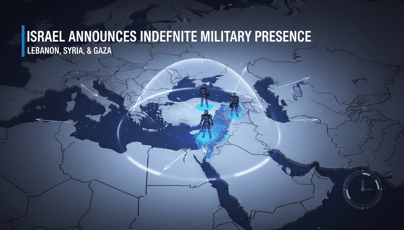 Israel announces indefinite military presence in Lebanon, Syria, and Gaza