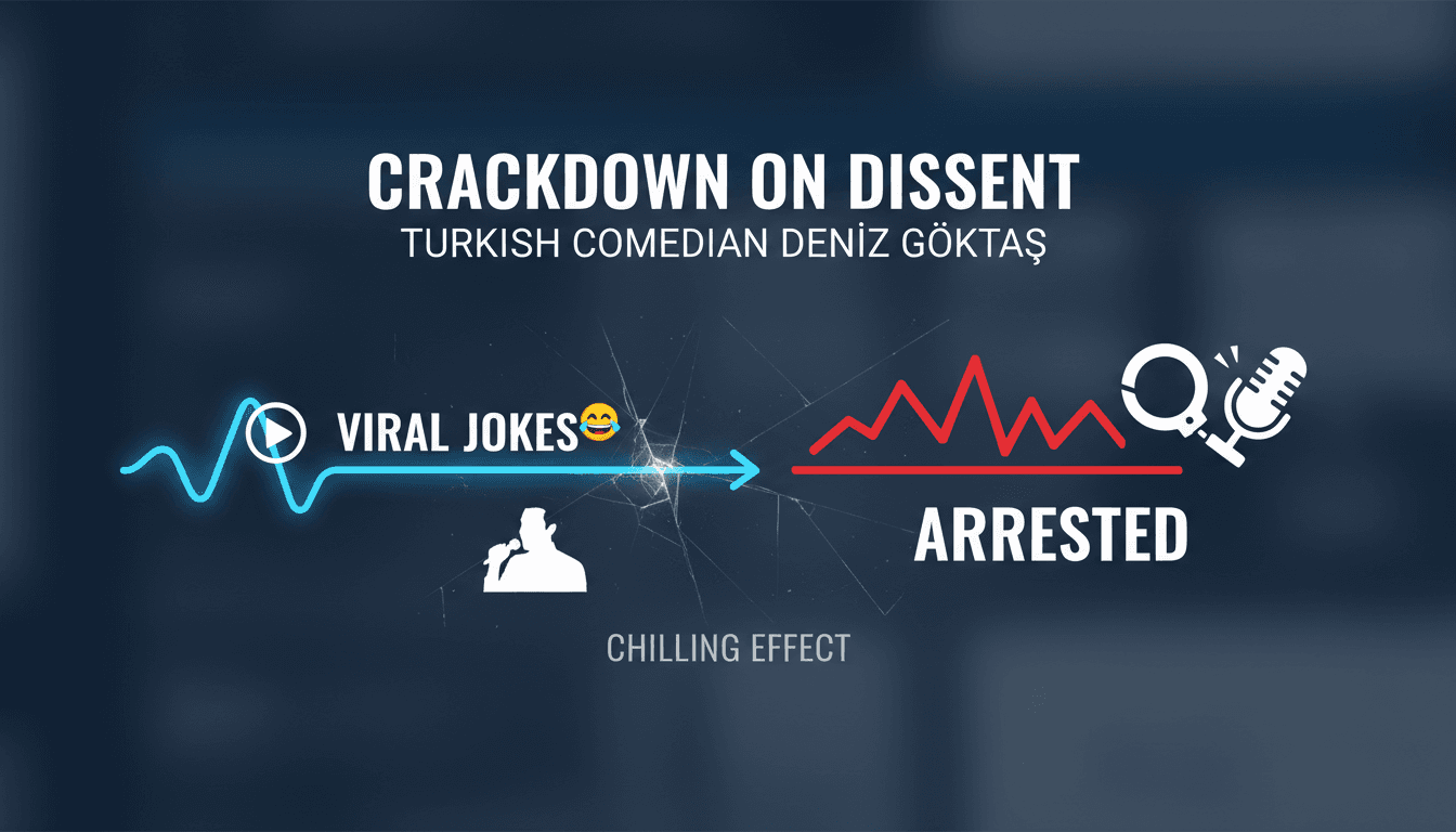 Turkish comedian Deniz Göktaş performing stand-up comedy