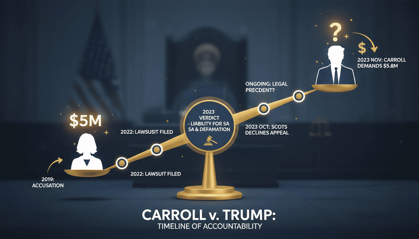 E. Jean Carroll seeks $5 million from Donald Trump after Supreme Court declines appeal