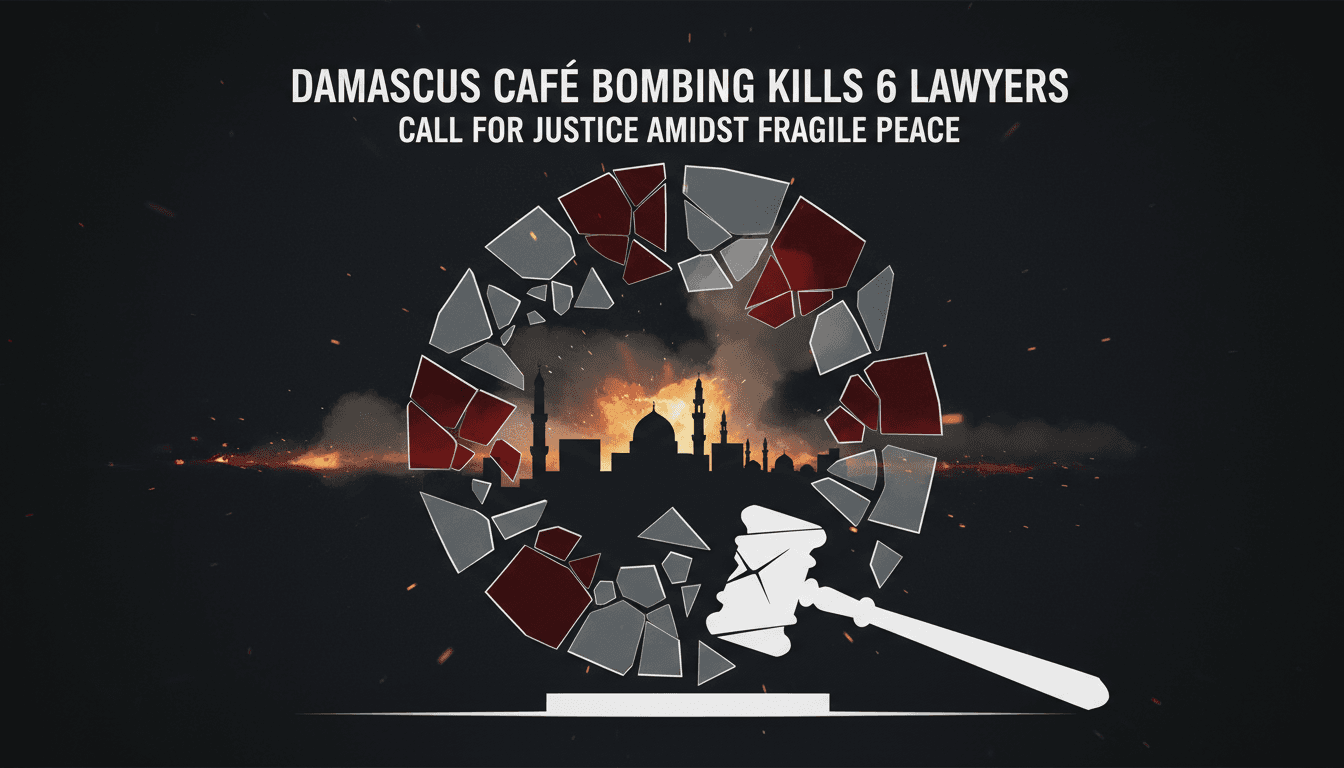 Bombing in Damascus cafe kills six lawyers and sparks international outrage