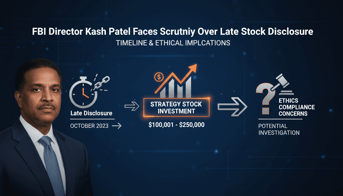 FBI Director Kash Patel Faces Scrutiny Over Late Stock Disclosure