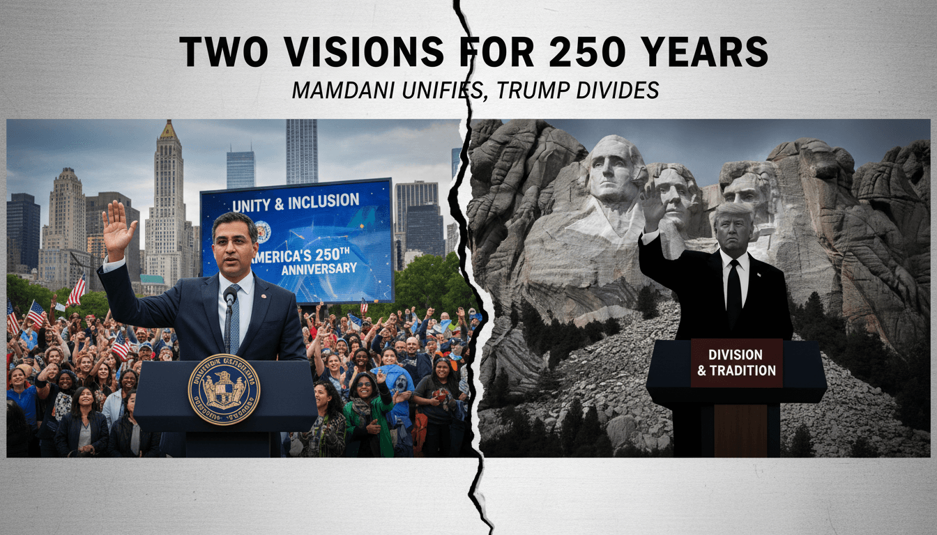 New York City Mayor Zohran Mamdani delivers unifying speech for America's 250th anniversary amid contrasting views from Donald Trump