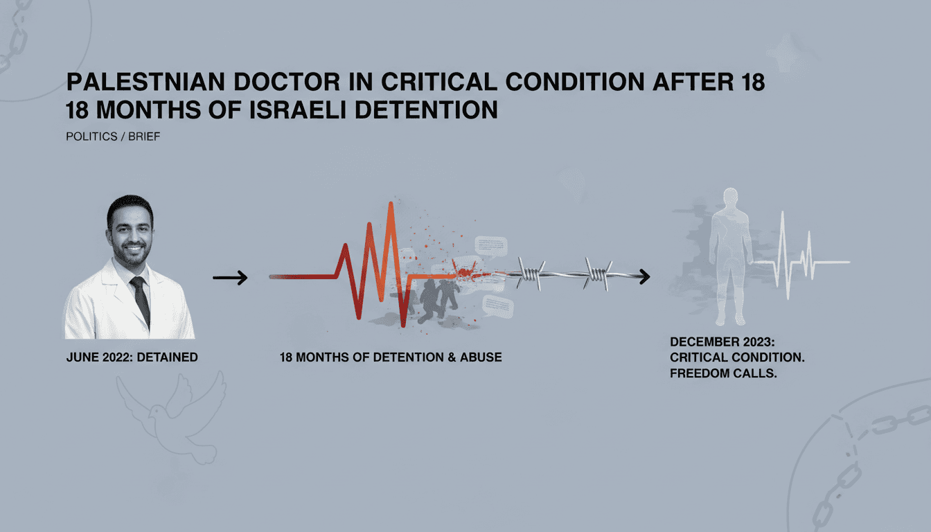 Palestinian doctor Hussam Abu Safiya in critical condition after detention