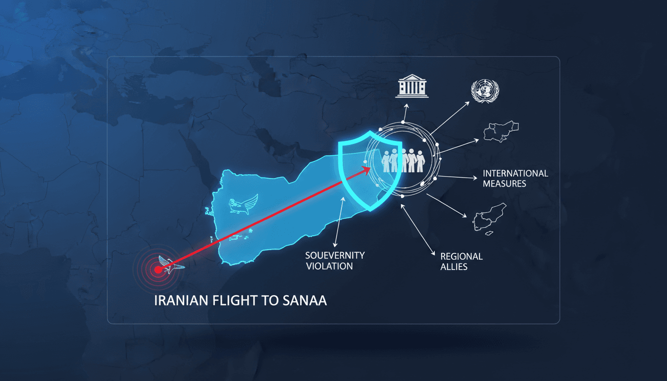 Yemeni Presidential Leadership Council meeting in response to Iranian flight