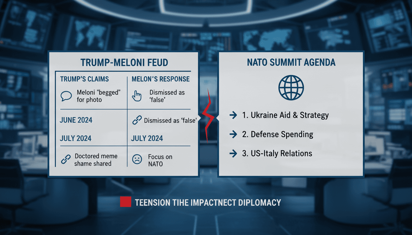 Trump and Meloni meme controversy ahead of NATO summit