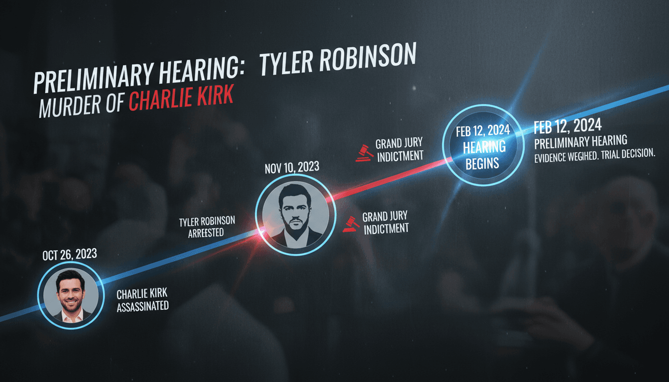 Tyler Robinson preliminary hearing for the murder of Charlie Kirk