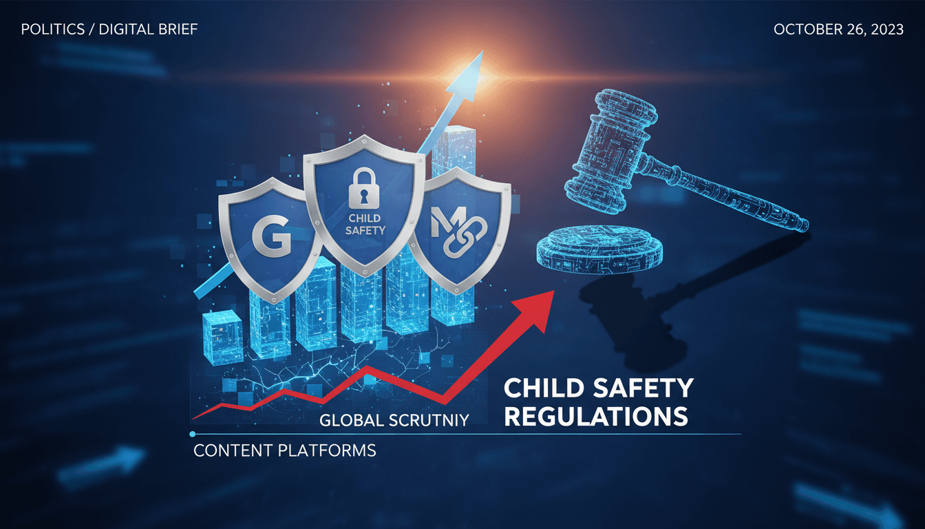 Illustration of India's demand for Meta to enhance child safety measures.
