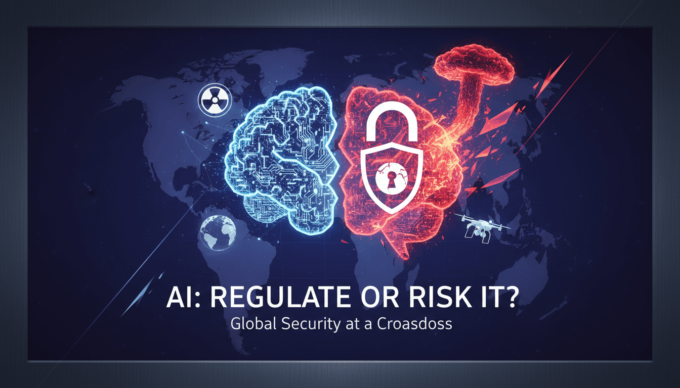 Yvette Cooper speaking about AI regulations and global security risks.