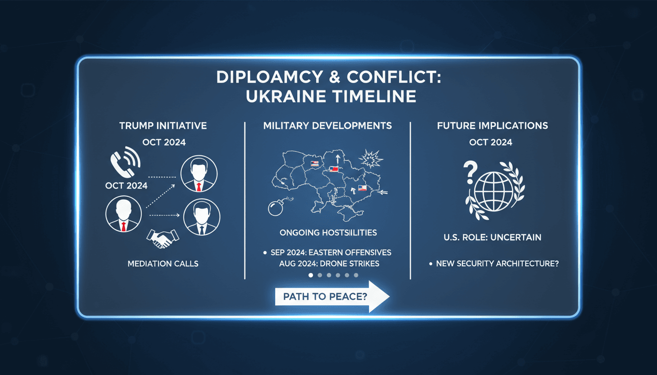 President Trump speaking on the phone with world leaders about Ukraine conflict mediation.