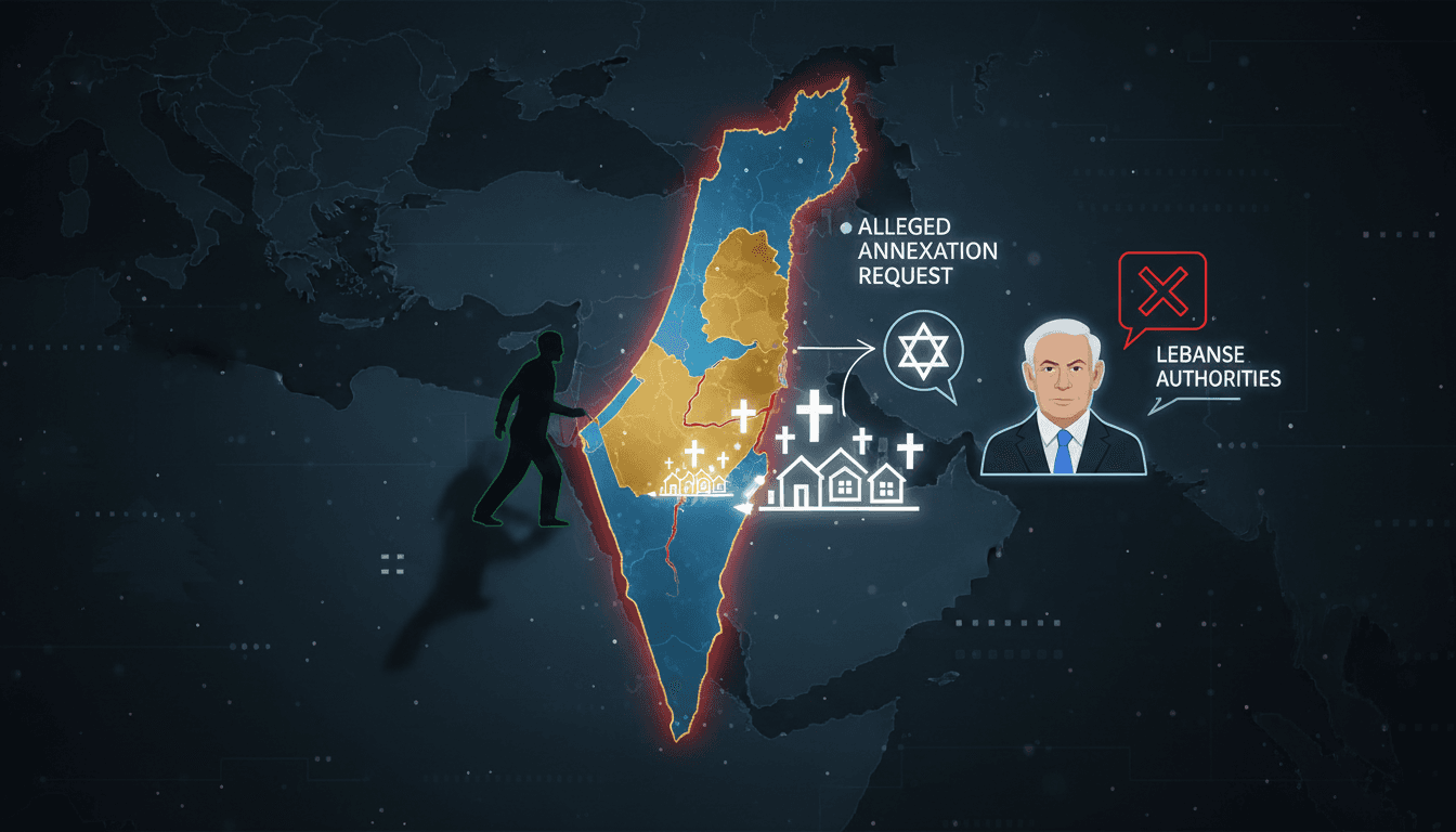 Map illustrating the geopolitical tensions between Israel and Lebanon.