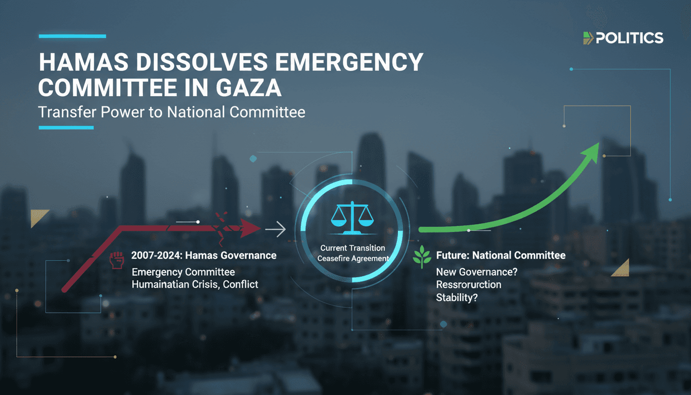 Hamas Dissolves Emergency Committee in Gaza to Transfer Power to National Committee