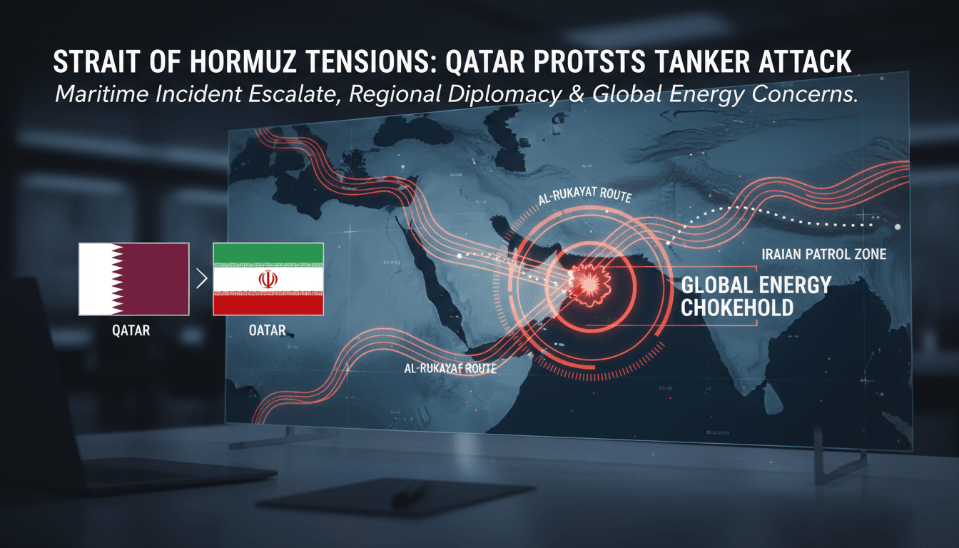 Qatari tanker 'Al-Rukayat' in the Strait of Hormuz