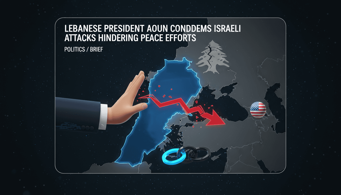 Lebanese President Joseph Aoun addressing the nation on peace efforts.