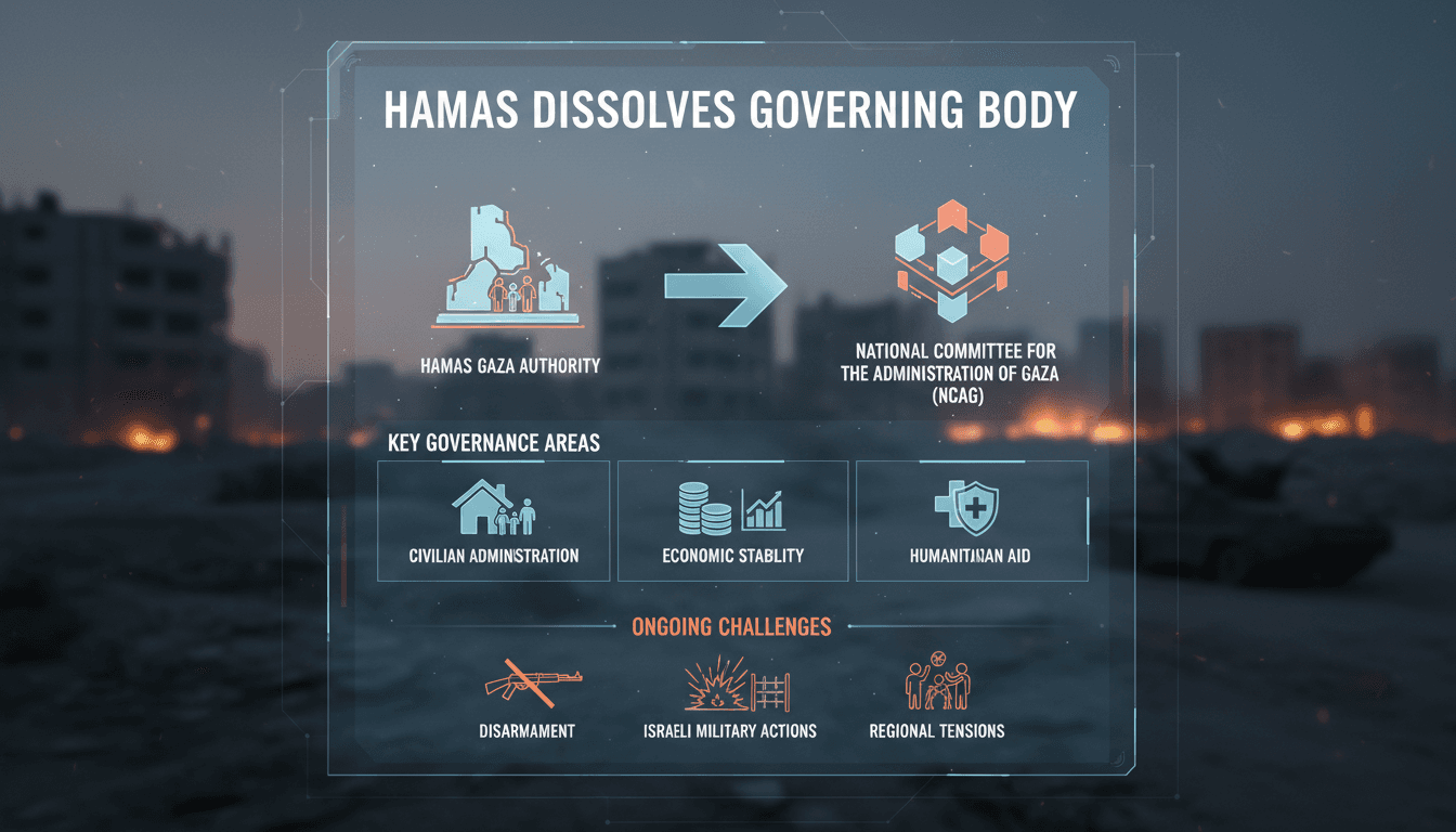Hamas dissolves governing body, power transferred to NCAG in Gaza