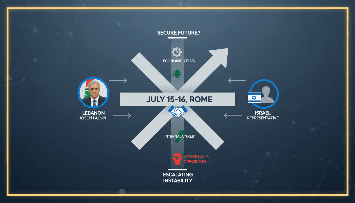 President Joseph Aoun announcing negotiations with Israel