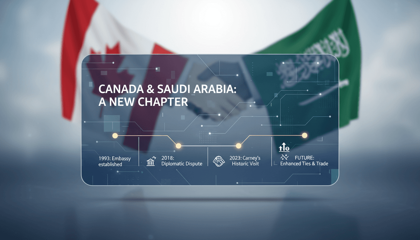 Canadian Prime Minister Mark Carney arriving in Saudi Arabia for a historic visit.