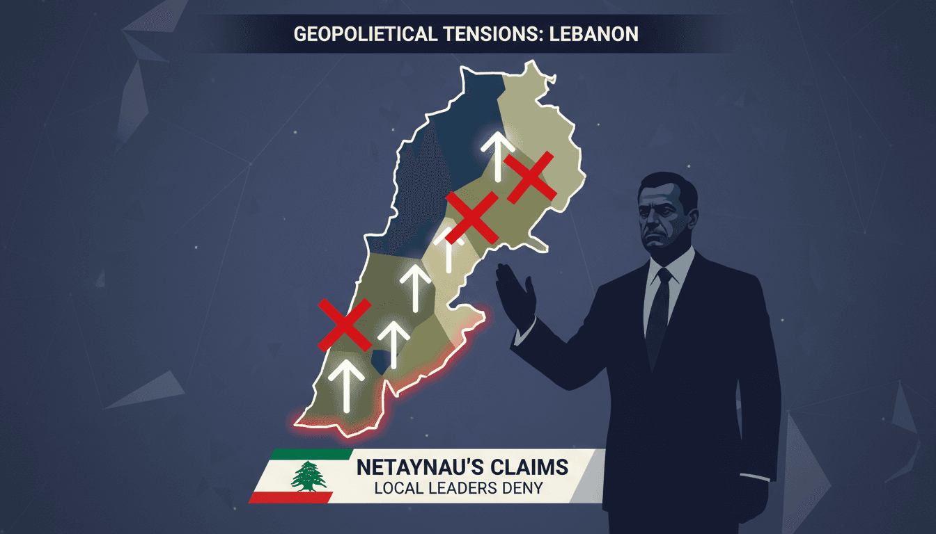Map of Lebanon highlighting Christian villages and conflict zones
