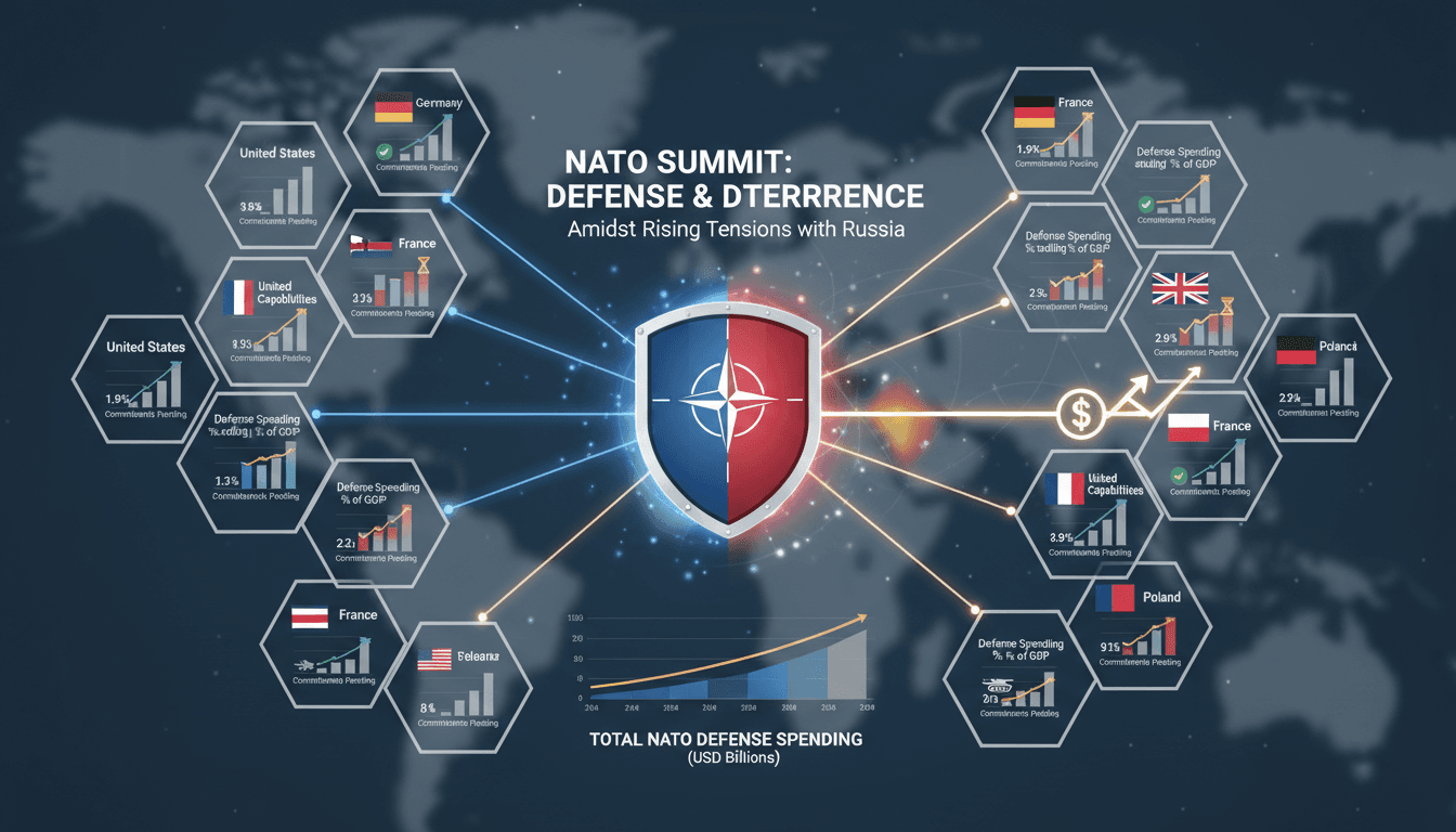 NATO leaders discussing defense strategies at the summit.