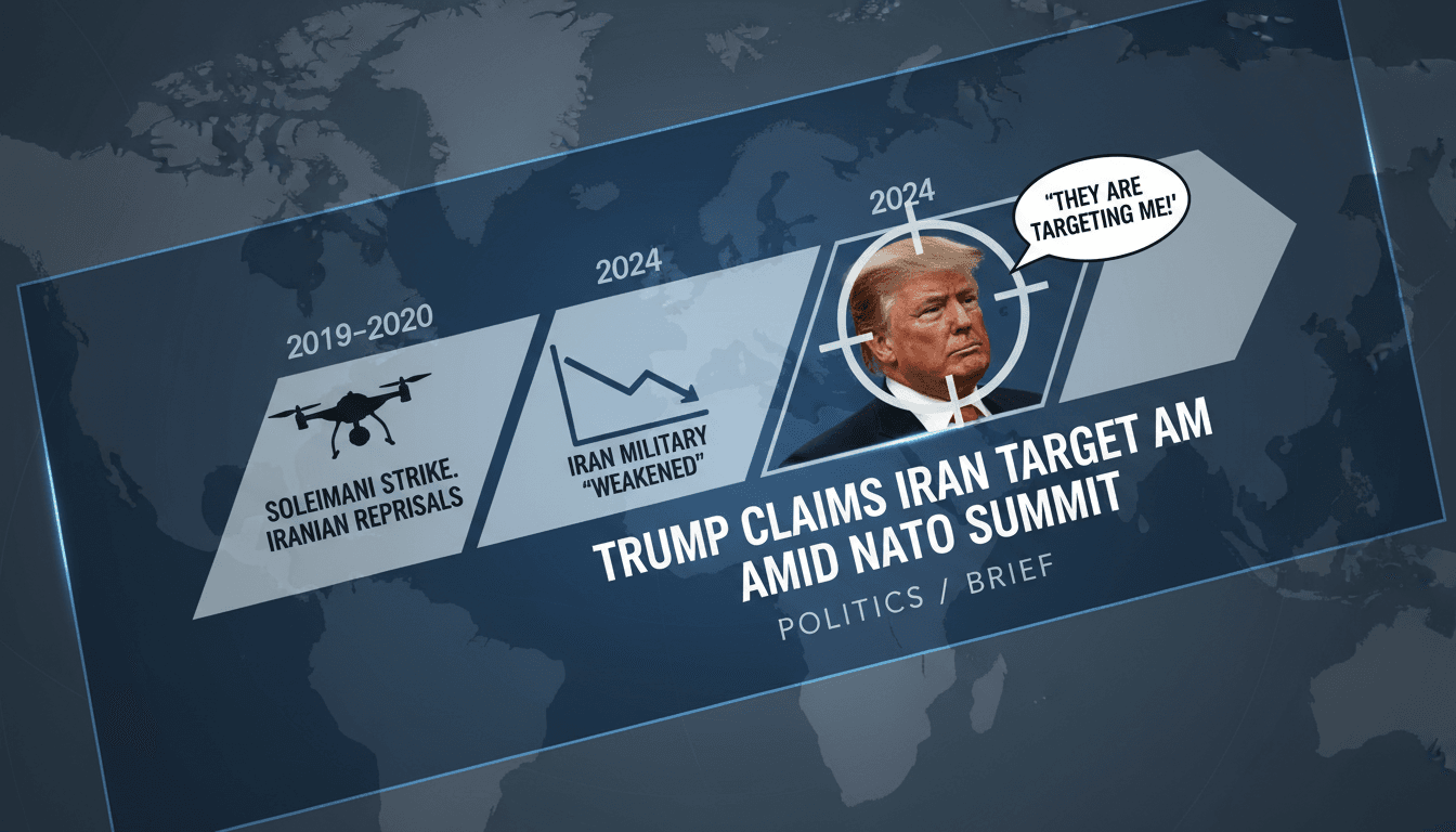President Trump speaking at the NATO summit regarding Iran.