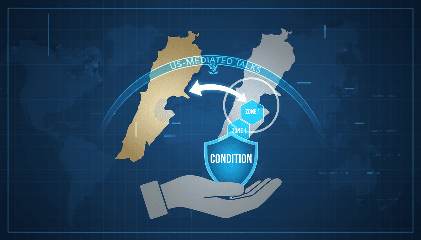 Map illustrating Lebanon and Israel's geopolitical landscape and negotiation zones.