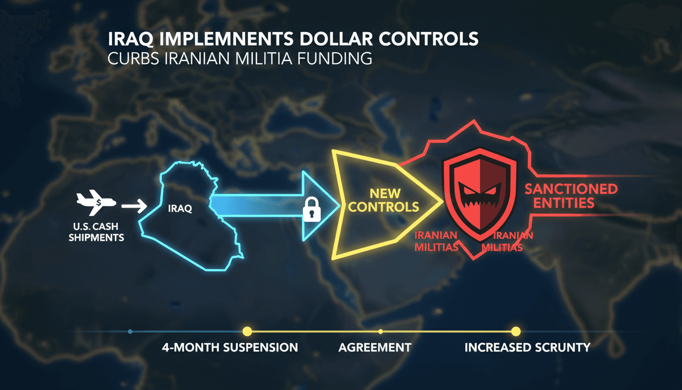 Iraq implements dollar controls to restrict funding to Iranian militias.