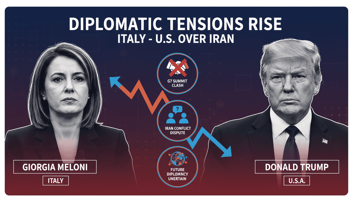 Italian Prime Minister Giorgia Meloni and U.S. President Donald Trump during a summit.