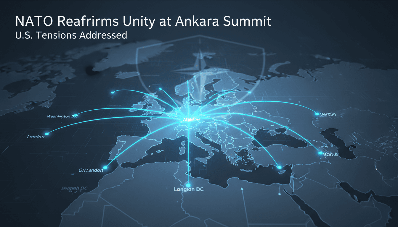 NATO leaders meeting in Ankara to discuss alliance unity and regional security.