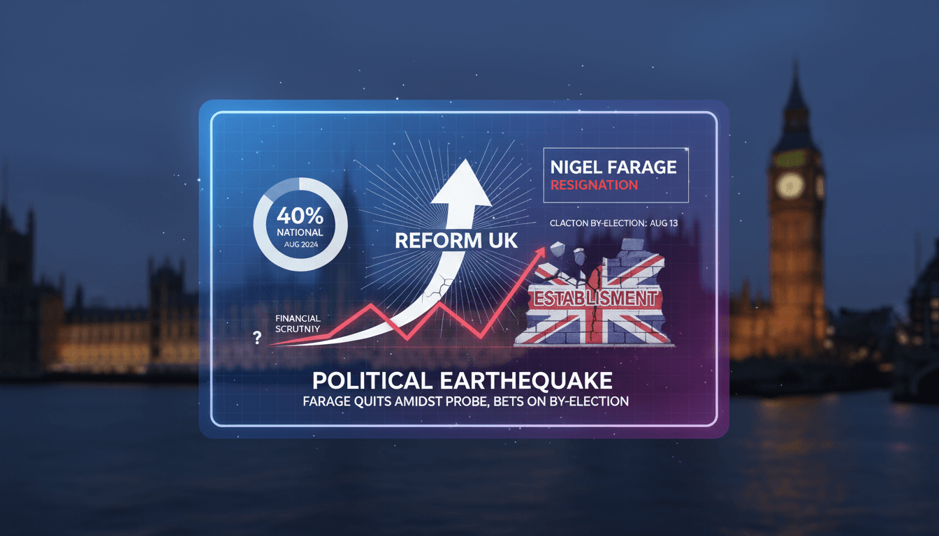 Nigel Farage announcing his resignation as MP for Clacton.