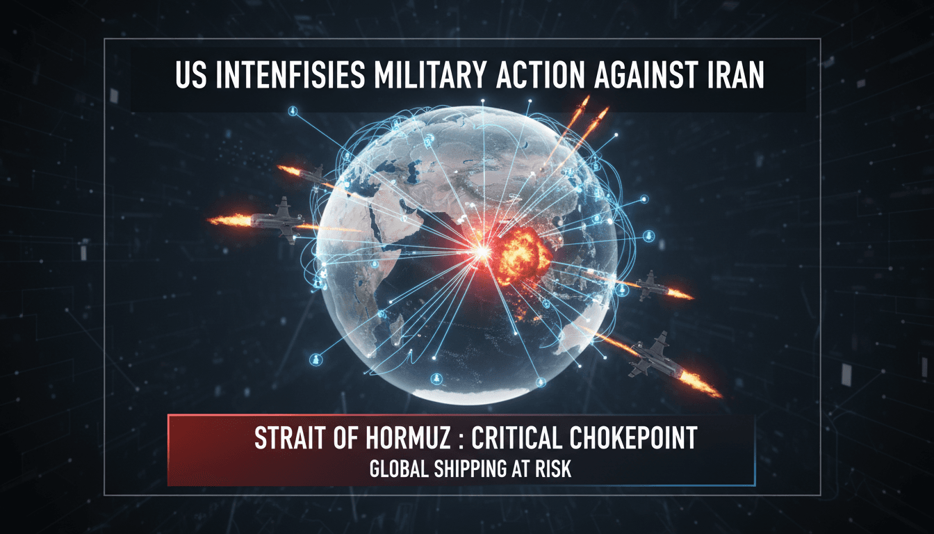 U.S. airstrikes in the Strait of Hormuz impacting global shipping routes