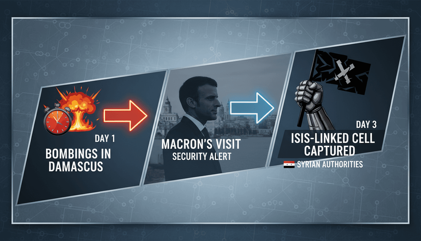 Syrian authorities capture ISIS-linked cell following bombings during Macron's visit