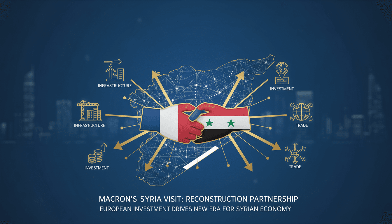 French President Macron and Syrian President al-Sharaa during their historic meeting.