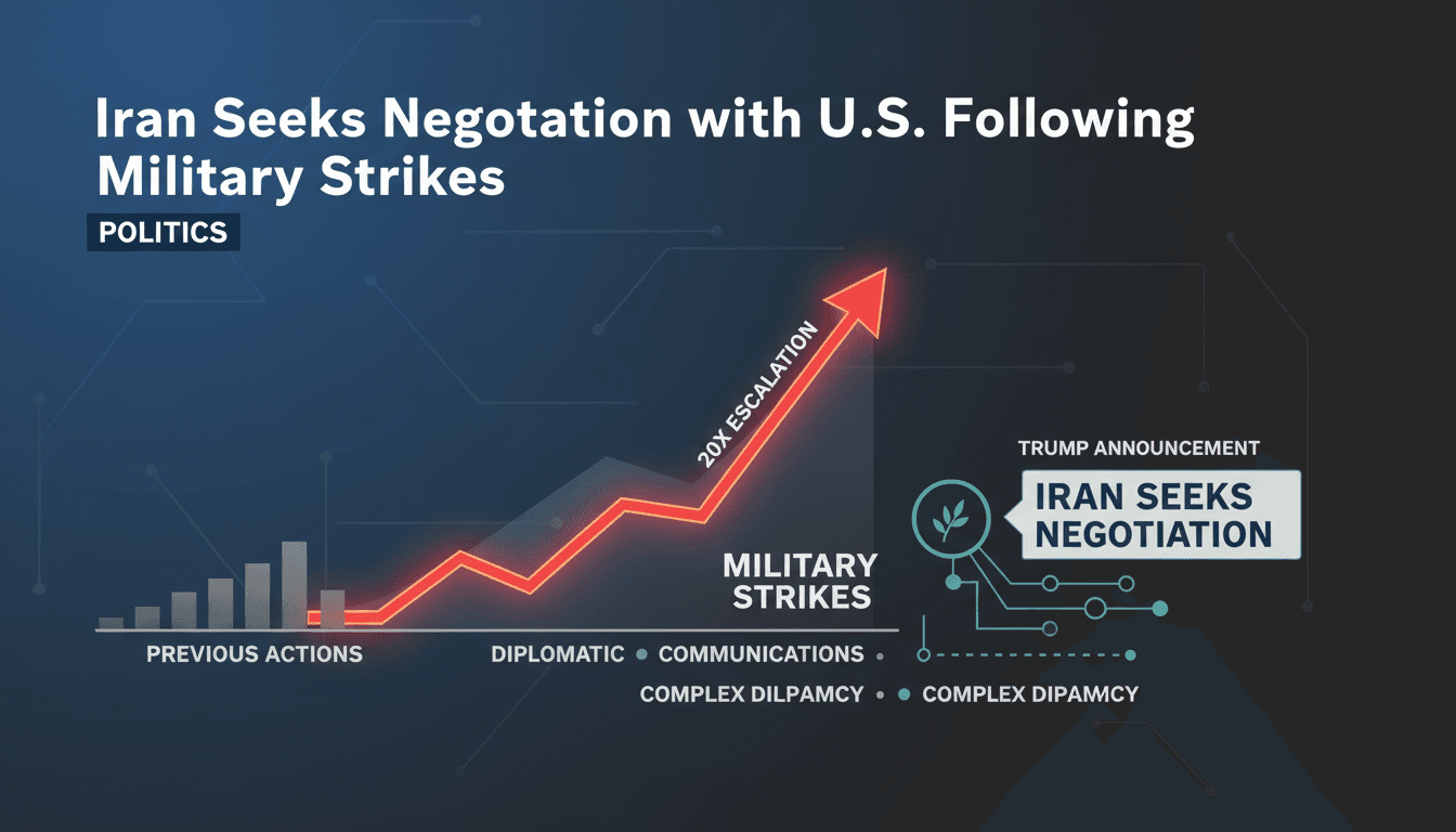 President Trump discusses Iran's outreach for negotiations after military strikes.