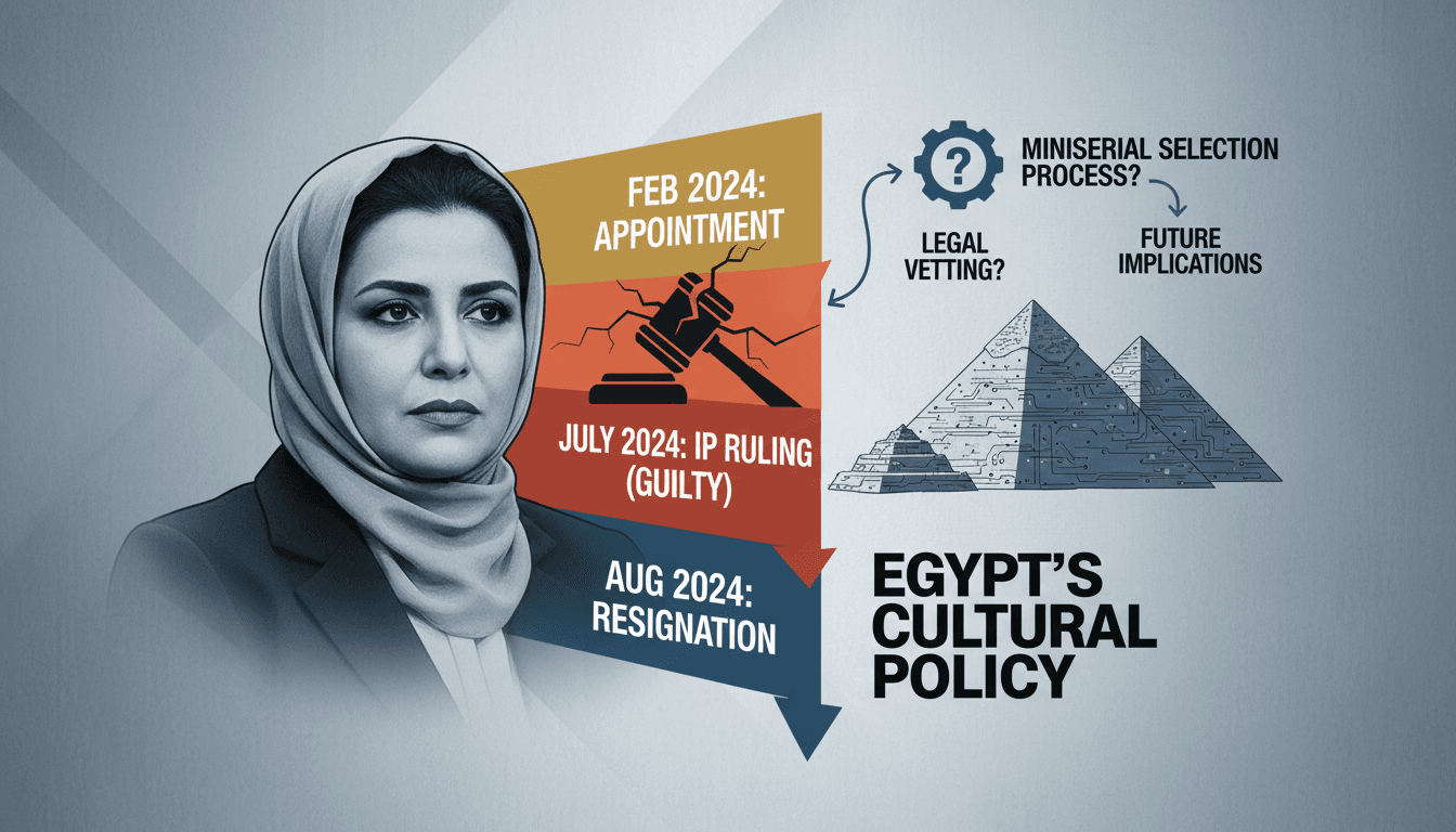 Jihan Zaki during her tenure as Egypt's Minister of Culture