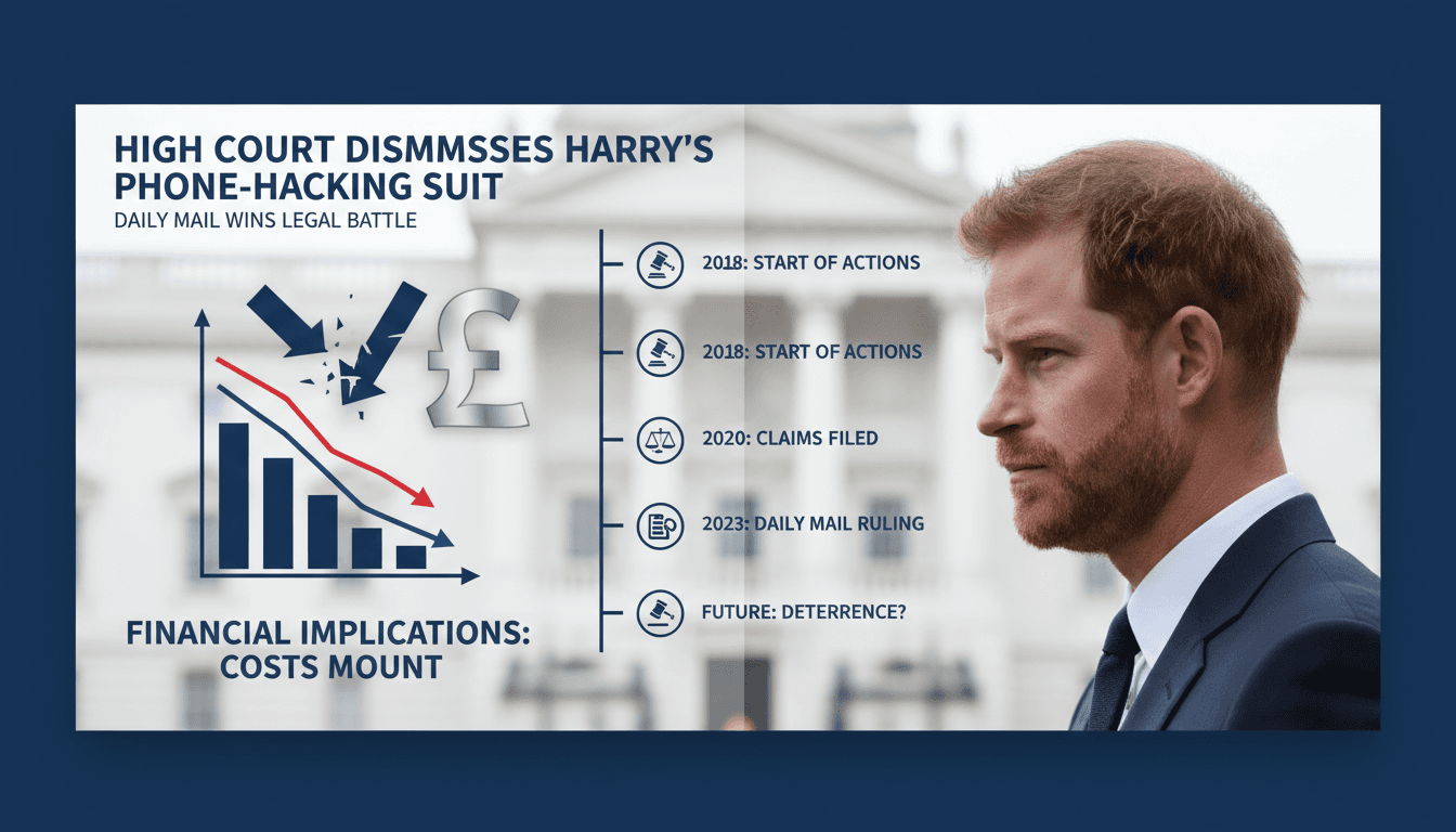 Prince Harry's phone-hacking lawsuit against Daily Mail dismissed by high court