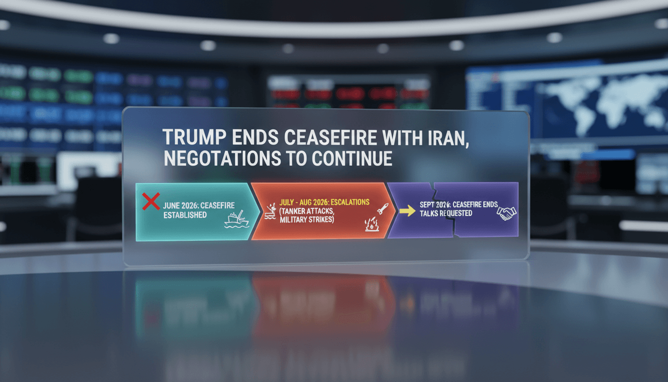 President Trump announces the end of the ceasefire with Iran.