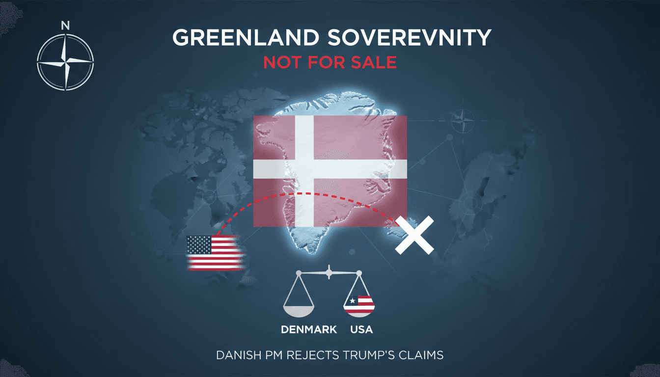 Danish Prime Minister Mette Frederiksen addressing Greenland sovereignty issues.