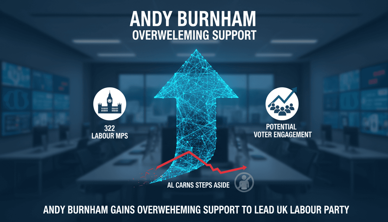 Andy Burnham gains overwhelming support to lead UK Labour Party